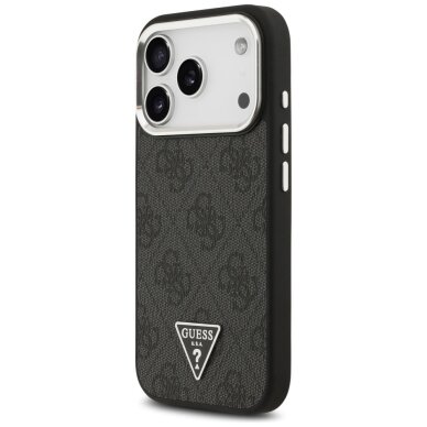 iPhone 17 Pro Guess 4G Triangle Logo MagSafe dėklas – juodas 1