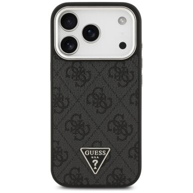 iPhone 17 Pro Guess 4G Triangle Logo MagSafe dėklas – juodas 2