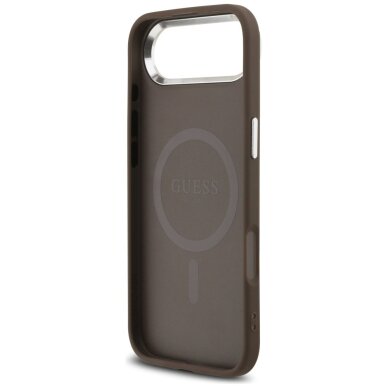 iPhone Air dėklas Guess 4G Triangle Logo, MagSafe – rudas 6