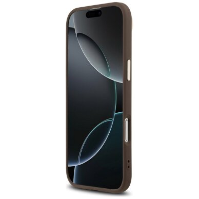 iPhone Air Guess 4G Triangle Logo MagSafe dėklas – rudas / auksinis 4 iPhone Air Guess 4G Triangle Logo MagSafe dėklas – rudas / auksinis 4