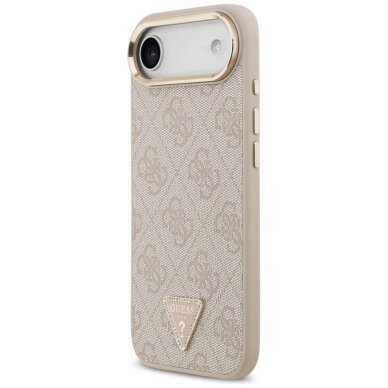 iPhone Air dėklas Guess 4G Triangle Logo, MagSafe – rožinis auksas 1