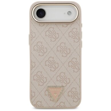 iPhone Air dėklas Guess 4G Triangle Logo, MagSafe – rožinis auksas 2