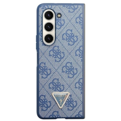 Guess 4G Triangle Strass Dėklas skirtas Samsung Galaxy Z Fold 5 - Mėlynas 1