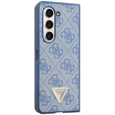 Guess 4G Triangle Strass Dėklas skirtas Samsung Galaxy Z Fold 5 - Mėlynas 4