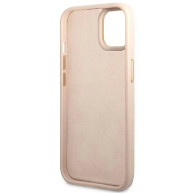 Guess 4G Vintage Gold Logo Dėklas iPhone 14 - Rožinis 6