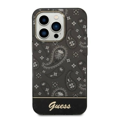 Guess Bandana Paisley iPhone 14 Pro 6.1" Dėklas - Juodas Guess Bandana Paisley iPhone 14 Pro 6.1" Dėklas - Juodas