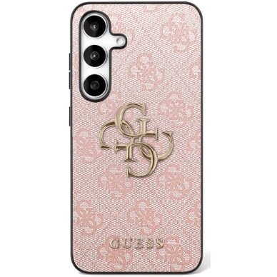 Samsung Galaxy S25 FE dėklas Guess Big 4G Classic Logo – rožinis