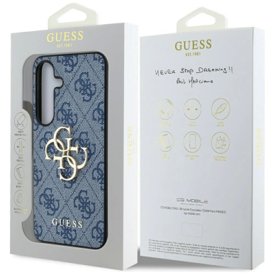 Guess Big 4G Logo Classic Logo Dėklas Samsung Galaxy S25 Mėlynas 7