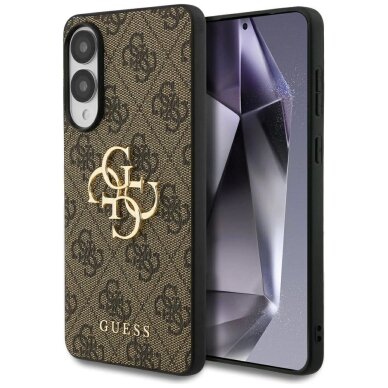 Samsung Galaxy S25 Edge dėklas Guess Big 4G Logo Classic Logo – rudas