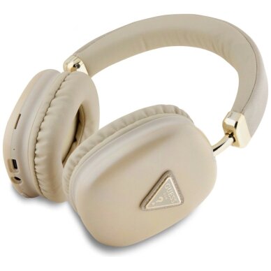 Belaidės ausinės Guess Bluetooth 5.3 Metallic Triangle Logo Over-Ear – auksinės 1