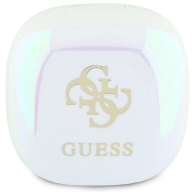Belaidės ausinės Guess GUTWSJ144ESH TWS + įkrovimo stotelė – baltos, Iridescent 4G Printed Logo 2 Belaidės ausinės Guess GUTWSJ144ESH TWS + įkrovimo stotelė – baltos, Iridescent 4G Printed Logo 2