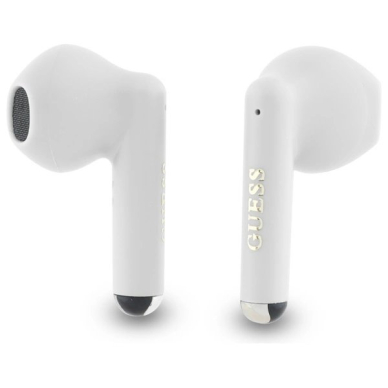 Guess GUTWSJ14ESGH TWS Bluetooth ausinės + įkrovimo stotelė – baltos/baltos su klasikiniais logotipais 1