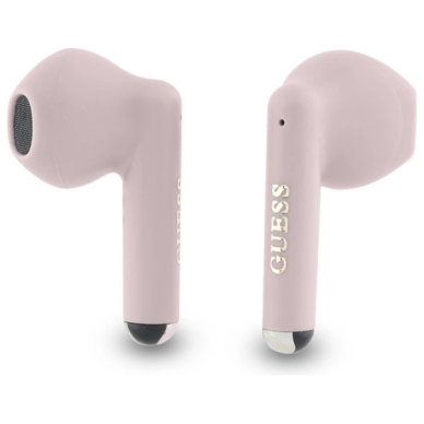 Guess Bluetooth ausinės GUTWSJ14ESGP TWS + docking station rožinis/rožinis Printed Classic Logo 1