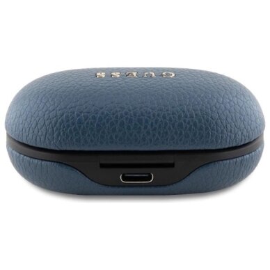 Belaidės ausinės Guess GUTWSPGTSPSB TWS + įkrovimo stotelė – mėlynos, Grained Classic Logo 4