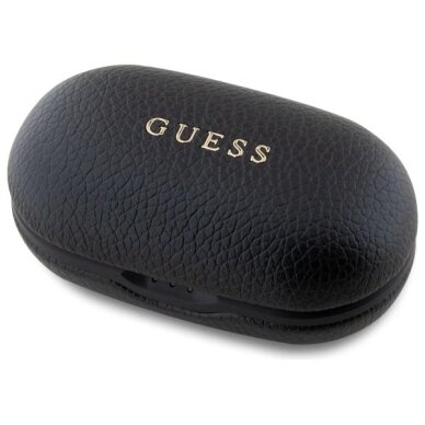 Belaidės ausinės Guess GUTWSPGTSPSK TWS + įkrovimo stotelė – juodos, Grained Classic Logo 1