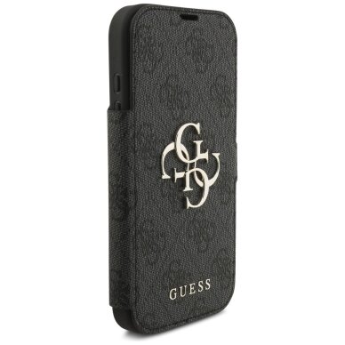 iPhone 17 Pro Guess Book 4G Metal Logo dėklas – juodas 3 iPhone 17 Pro Guess Book 4G Metal Logo dėklas – juodas 3