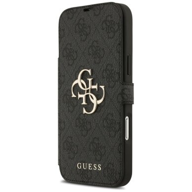 iPhone 17 Pro Max dėklas Guess Book 4G Metal Logo – juodas 1