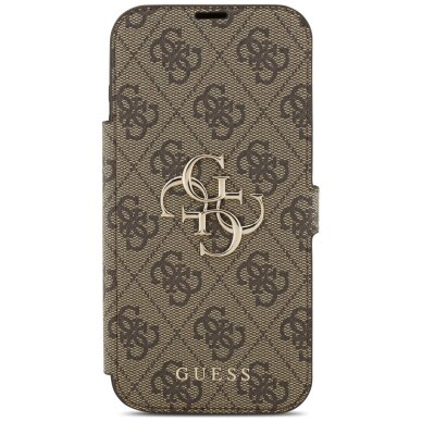 iPhone 17 Pro Max dėklas Guess Book 4G Metal Logo – rudas 2