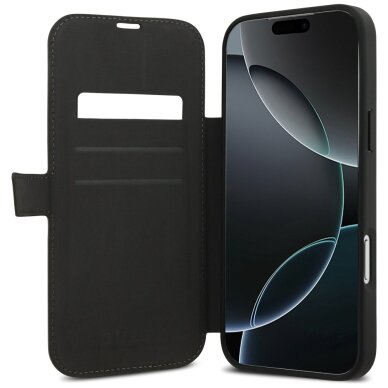 iPhone 17 Pro Max dėklas Guess Book 4G Metal Logo – rudas 5