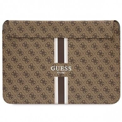 Originalus Guess dėklas case GUCS16P4RPSW 16 Rudas/Rudas 4G Printed Stripes