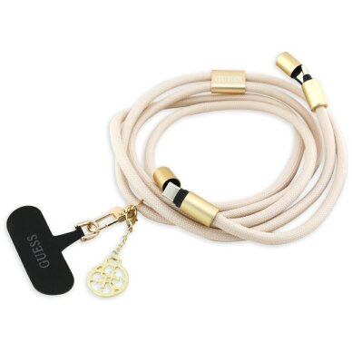 Krovimo kabelis Guess CBDY 4G Charm USB-C / USB-C 150 cm – smėlio spalvos Krovimo kabelis Guess CBDY 4G Charm USB-C / USB-C 150 cm – smėlio spalvos
