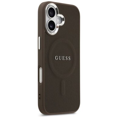 iPhone 17 Guess Classic Logo MagSafe dėklas – rudas 3