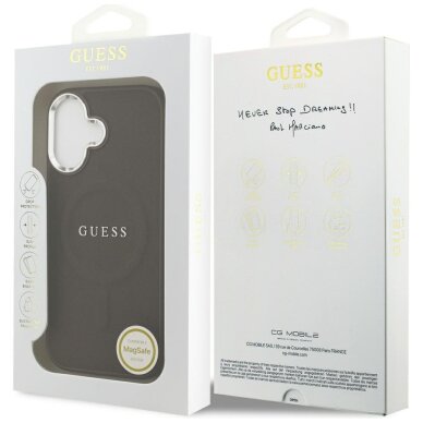 iPhone 17 Guess Classic Logo MagSafe dėklas – rudas 7