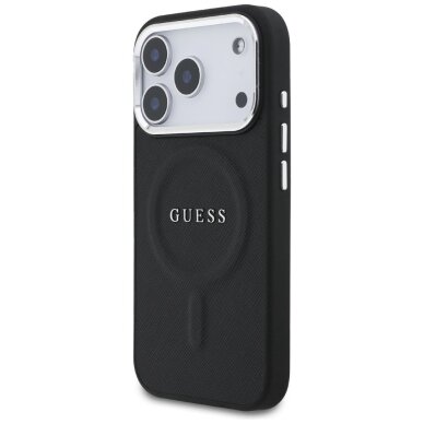 iPhone 17 Pro Guess Classic Logo MagSafe dėklas – juodas 1