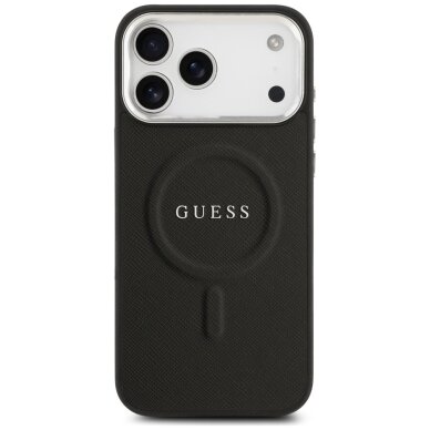 iPhone 17 Pro Max Guess Classic Logo MagSafe dėklas – juodas 2