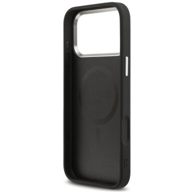iPhone 17 Pro Max Guess Classic Logo MagSafe dėklas – juodas 6