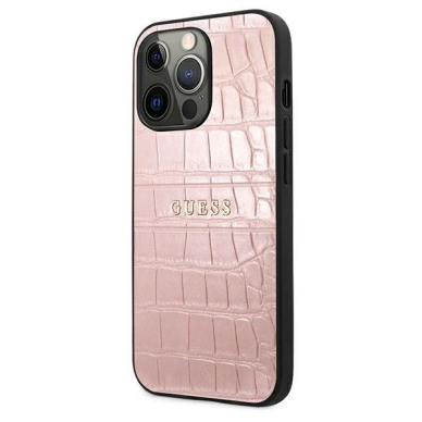 Guess Croco Strap Collection iPhone 13 Pro / 13 6.1&quot; Dėklas - Rožinis 1
