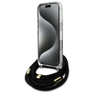 Dėklas Guess Crossbody Cord 4G Print iPhone 16 Pro Max - Juodas 3 Dėklas Guess Crossbody Cord 4G Print iPhone 16 Pro Max - Juodas 3