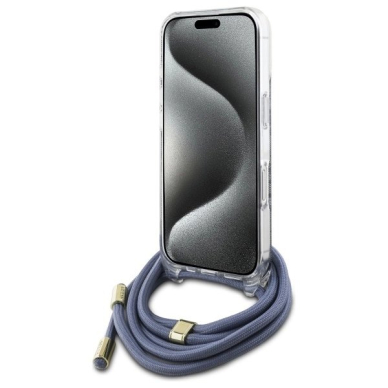 Dėklas Guess Crossbody Cord 4G Print  iPhone 16 Pro Max - Mėlynas 3 Dėklas Guess Crossbody Cord 4G Print  iPhone 16 Pro Max - Mėlynas 3