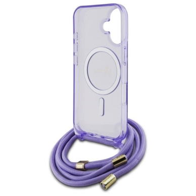 Dėklas Guess Crossbody Cord Script MagSafe iPhone 16 - Violetinis 5 Dėklas Guess Crossbody Cord Script MagSafe iPhone 16 - Violetinis 5