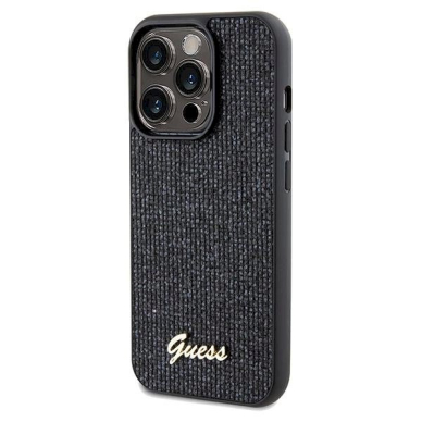 Dėklas Guess Disco Metal Script case for iPhone 14 Pro Max - Juodas 1 Dėklas Guess Disco Metal Script case for iPhone 14 Pro Max - Juodas 1