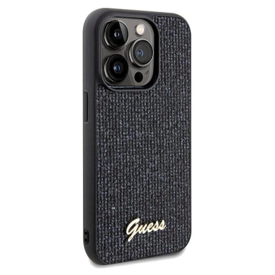 Dėklas Guess Disco Metal Script case for iPhone 14 Pro Max - Juodas 3 Dėklas Guess Disco Metal Script case for iPhone 14 Pro Max - Juodas 3
