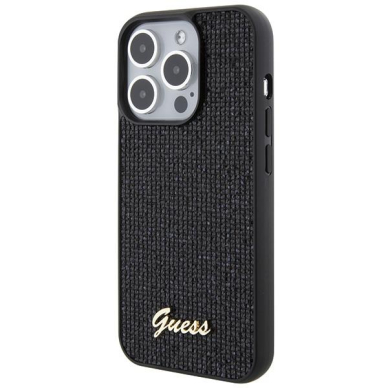 Dėklas Guess Disco Metal Script iPhone 15 Pro - Juodas 1 Dėklas Guess Disco Metal Script iPhone 15 Pro - Juodas 1