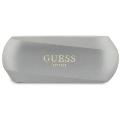 Belaidės ausinės Guess Elongated Metallic Printed Logo TWS + įkrovimo stotelė – pilkos 1