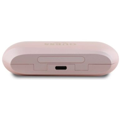 Belaidės ausinės Guess Elongated Metallic Printed Logo TWS + įkrovimo stotelė – rožinės 3 Belaidės ausinės Guess Elongated Metallic Printed Logo TWS + įkrovimo stotelė – rožinės 3