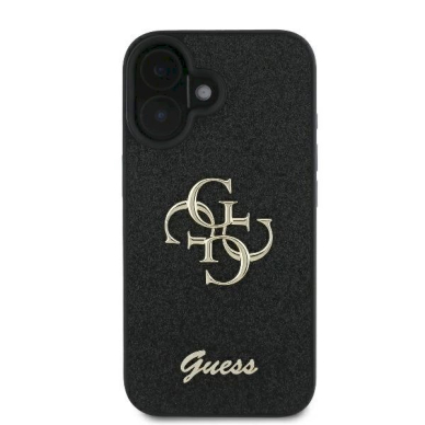 Guess Fixed Glitter Big 4G Dėklas iPhone 16 Plus - juodas 2