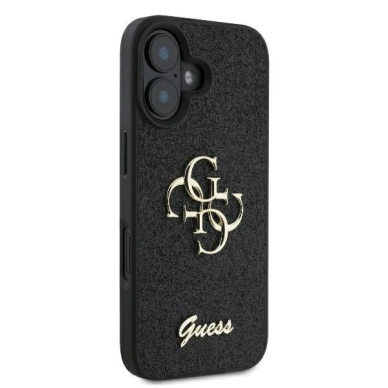 Guess Fixed Glitter Big 4G Dėklas iPhone 16 Plus - juodas 3