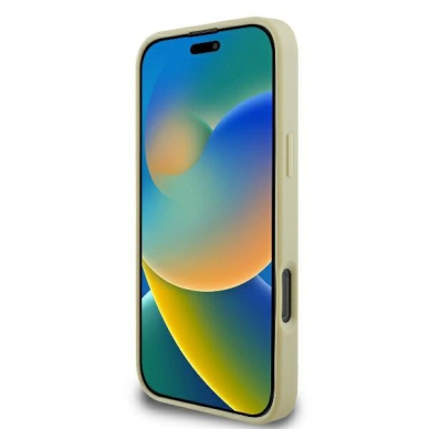 iPhone 16 Pro – Guess Fixed Glitter Big 4G dėklas - Auksinis 4
