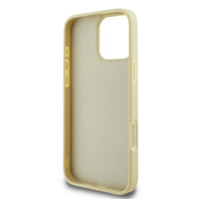 iPhone 16 Pro – Guess Fixed Glitter Big 4G dėklas - Auksinis 6