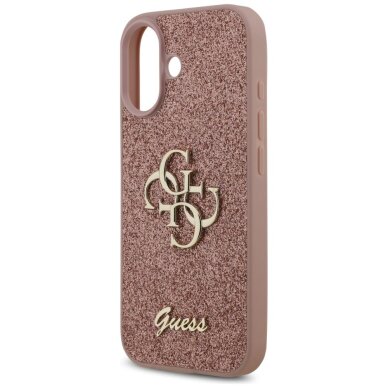iPhone 17 dėklas Guess Fixed Glitter Big 4G – rožinis 5