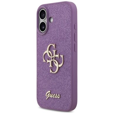 iPhone 17 dėklas Guess Fixed Glitter Big 4G – violetinis 1