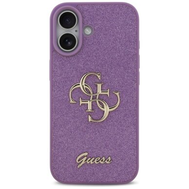 iPhone 17 dėklas Guess Fixed Glitter Big 4G – violetinis 2