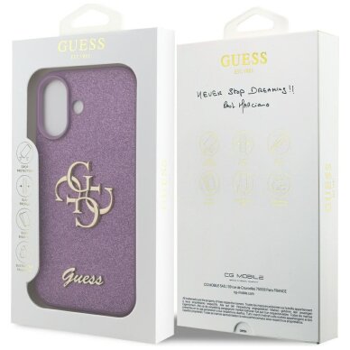 iPhone 17 dėklas Guess Fixed Glitter Big 4G – violetinis 7 iPhone 17 dėklas Guess Fixed Glitter Big 4G – violetinis 7