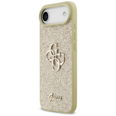 iPhone Air Guess Fixed Glitter Big 4G dėklas – auksinis 1