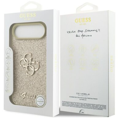 iPhone Air Guess Fixed Glitter Big 4G dėklas – auksinis 7