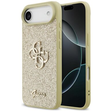 iPhone Air Guess Fixed Glitter Big 4G dėklas – auksinis iPhone Air Guess Fixed Glitter Big 4G dėklas – auksinis